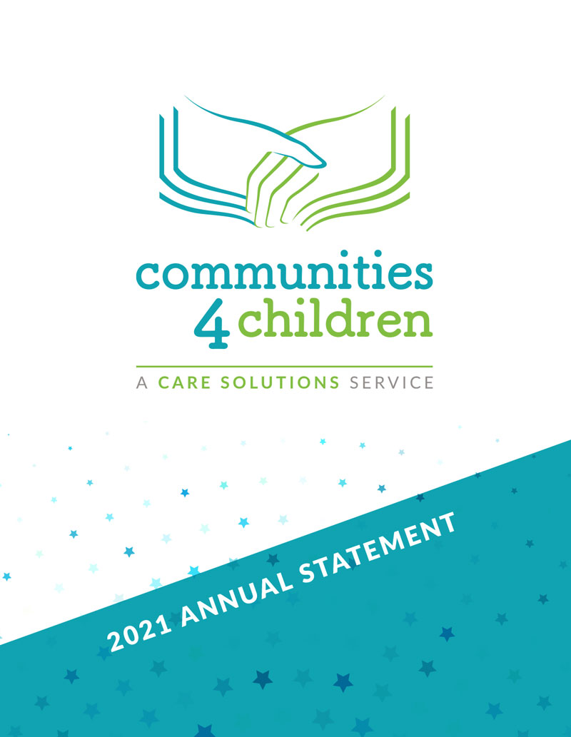 communities4children A Care Solutions Service 2021 Annual Statement cover